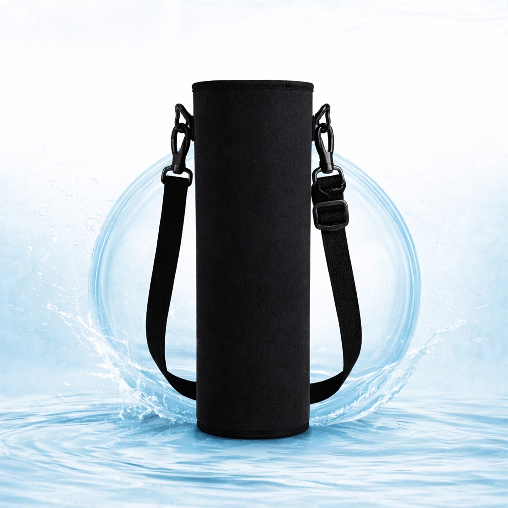 Water Bottle Sleeve Bag with Adjustable Strap