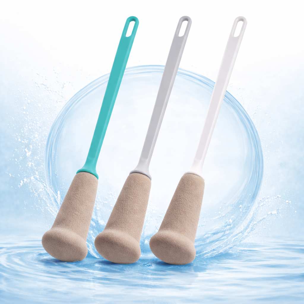 Long Handle Sponge Bottle Cleaning Brush